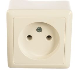 Розетка Schneider Electric 1-м ОП Хит 10А без заземления SchE RA10-131-B РА10-131-б 