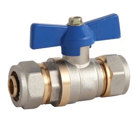 Шаровый кран под металлопластиковую трубу 16х16 ц/ц бант AQUALINK MP-У ИС.080051 