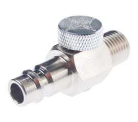 Соединитель быстросъемный с регулятором давления, рапид папа – наружная резьба 1/4" JTC 5529A 