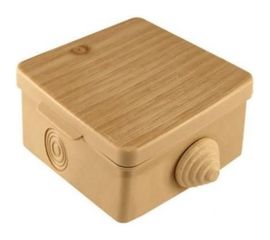 Распаячная коробка TDM ОП 65х65х50мм, крышка, сосна, IP54, 4входа индивидуальный штрихкод SQ1401-0711 