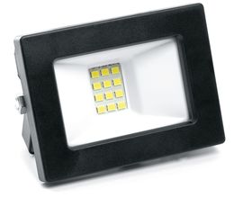 Светодиодный прожектор SAFFIT SFL90-10 2835SMD, 10W 6400K AC220V/50Hz IP65, черный в компактном корпусе 55067 