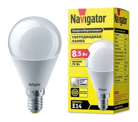 Светодиодная лампа NAVIGATOR 61 334 NLL-G45-8.5-230-4К-E14 61334 476072 