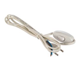 Шнур с плоской вилкой и проходным выключателем Smartbuy 1,7 метра белый ШВВП 2х0,75 SBE-06-P05-w 