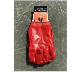 Хлопчатобумажные перчатки ZOLDER, полный облив ПВХ, с манжетой на резинке, размер 10, PVC003 