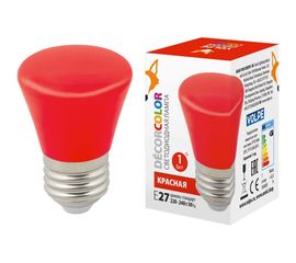 Декоративная светодиодная лампа Volpe LED-D45-1W/RED/E27/FR/С BELL UL-00005638 