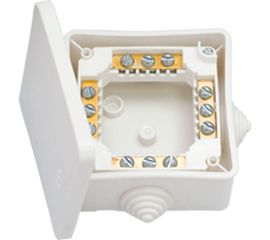 Коробка Bylectrica с клеммными колодками для открытой проводки IP44 80мм х 80 мм х41,5 мм, КМ-222 