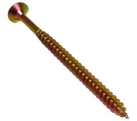 Шуруп Качественный КРЕПЕЖ желтый цинк 5,0x80, 65 шт. 0300511 КЧ 