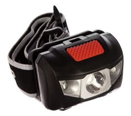 Налобный светодиодный фонарь 1Вт, 80Лм +2LED, 4 режима, 3ААА Зубр МАСТЕР 56436 