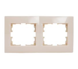 Двухместная горизонтальная рамка LEZARD KARINA б/ вст крем 707-0300-147 