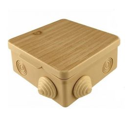 Распаячная коробка TDM ОП 100х100х55мм, крышка, сосна, IP54, 8входов индивидуальный штрихкод SQ1401-0713 