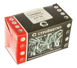 Саморез Стройметиз 3,5х16 универсальный, белый цинк уп. 200 шт. 2150423 