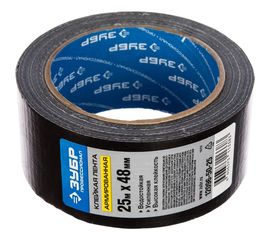 Армированная лента Зубр ПРОФЕССИОНАЛ влагостойкая, 48мм х 25м, черная 12096-50-25 