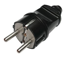 Вилка IN HOME прямая с з/к 16А черная 4240 4690612009025 