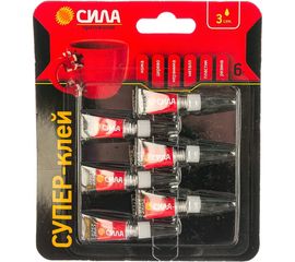 Сверхпрочный супер-клей 1 гр.х 6 шт. BL-6 СИЛА SBL1-6 C0045533 