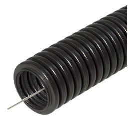 Гофрированная труба Промрукав ПНД легкая 350 Н безгалогенная HF черная с зондом д25 PR02.0126 