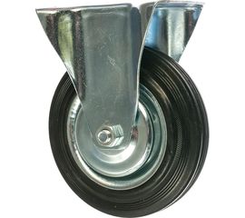 Колесо неповоротное (160 мм; г/п 145 кг; резина/металл; игольчатый подшипник) ЗУБР 30936-160-F 