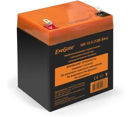 Батарея аккумуляторная АКБ HR 12-5 12V 5Ah 1221W, клеммы F1 ExeGate 285949 
