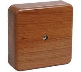 Распаячная коробка УРАЛ ПАК открытой проводки 75х75х20мм, темное дерево, без клеммы IP40 КР-513180075-080 