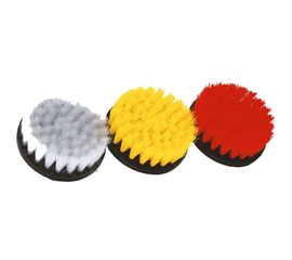 Набор щеток для уборки интерьера авто на шуроповерт AMR щетина 25 мм, диаметр 100 мм DW-CB021 