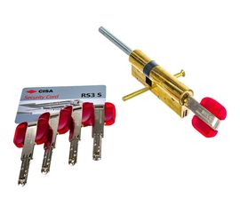 Цилиндровый механизм под вертушку CISA дл. шток RS3 OL3S7-90.66 80 мм/45+10+25, ЛАТУНЬ 22945 