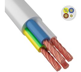 Провод ПВС ККЗ 4х2,5 кв.мм 100 м белый ГОСТ 01-8207-1 