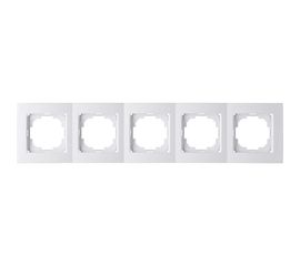Рамка NILSON пятиместная белая Touran naturel 24110095 