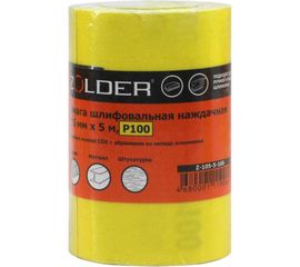 Бумага шлифовальная наждачная (5 м; 115 мм; Р100) ZOLDER Z-105-5-100 