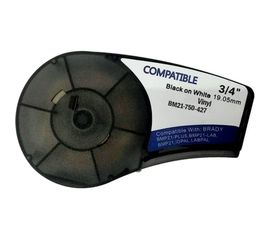 Кабельные самоламинирующиеся маркеры Русмарк BM21-750-427, винил, черные на белом, 19.05mm/4.27m RM110927 