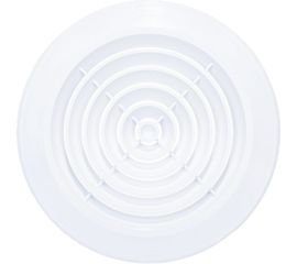 Решетка пластмассовая круглая с фланцем (d=100 мм; 145х145х40 мм) Эвент ПКС 145/100 