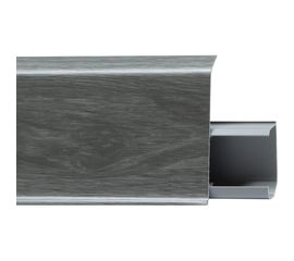 Плинтус ПВХ с съемной панелью TERA Сильвер 72мм 2,2м Winart 06.30.727.002 