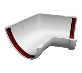 Угол желоба GrandLine 135 градусов, универсальный, ПВХ, белый 