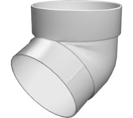 Колено трубы GrandLine 67 градусов, ПВХ, белое 