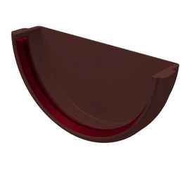 Заглушка желоба GrandLine универсальная, ПВХ, шоколадная RAL 8017 