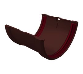 Соединитель желобов GrandLine ПВХ, шоколадный RAL 8017 