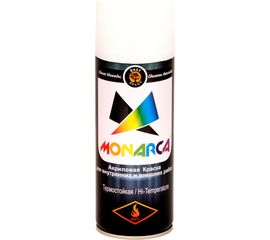 Аэрозольная краска MONARCA термостойкая Белый 21100 