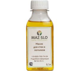 Масло для стен и потолков MAZ-SLO цвет Черешня, 100 мл 8063540 