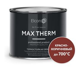 Термостойкая эмаль Elcon Max Therm красно-коричневая, 700 градусов, 0,4 кг 00-00002909 
