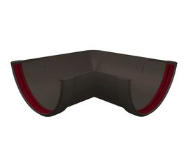 Угол желоба GrandLine 90 градусов, универсальный, ПВХ, графит RAL 7024 