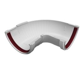 Угол желоба GrandLine составной, 90-150 градусов, ПВХ, белый 