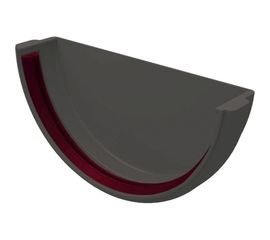 Заглушка желоба GrandLine универсальная, ПВХ, графит RAL 7024 