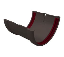 Соединитель желобов GrandLine ПВХ, графит RAL 7024 