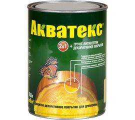 Защитно-декоративное покрытие Акватекс для древесины, бесцветный 0,8 л. 6 12601 