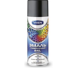 Универсальная эмаль Vixen черная глянц. RAL 9005 аэрозоль 520 мл VX-19005 