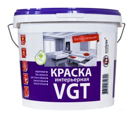 Интерьерная краска VGT ВД АК 2180 Белоснежная, влагостойкая 1,5кг 11601488 