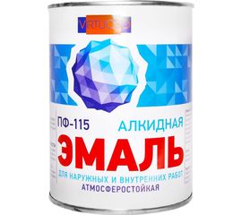 Эмаль VIRTUOSO ПФ-115 ГОСТ коричневая 0,9 кг RAL-8016 9 11588459 