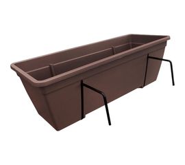 Пластиковый ящик для перил Протэкт 50 см, 16 см, коричневый ЯП-50 К 