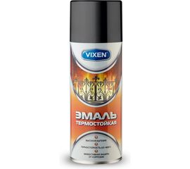 Термостойкая эмаль VIXEN VX-53002 черная, аэрозоль, 520 мл 47823 