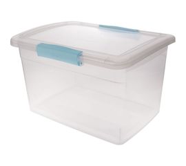 Ящик для хранения Branq Laconic с защелками 11 л небесный прозрачный BQ2514НБСПР 