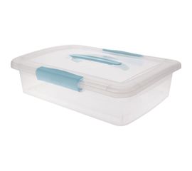 Ящик для хранения Branq Laconic с защелками и ручкой 5 л небесный прозрачный BQ2521НБСПР 