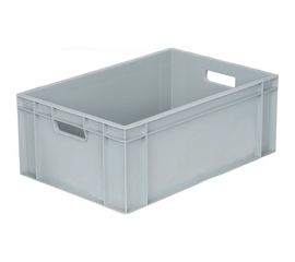 Ящик Тара.ру п/п 600х400х230 сплошной, с ручками, дно с усилением, серый B-4622 